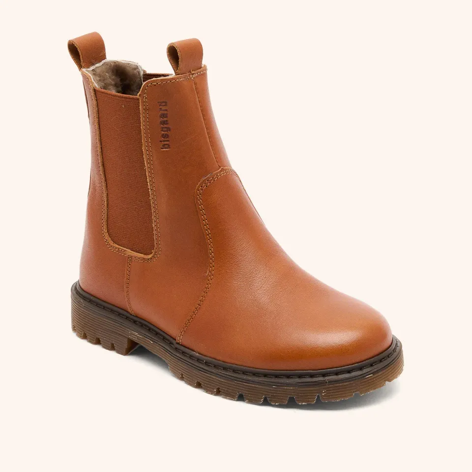 Bisgaard Neel Lamb vinterstøvle cognac lammefoer