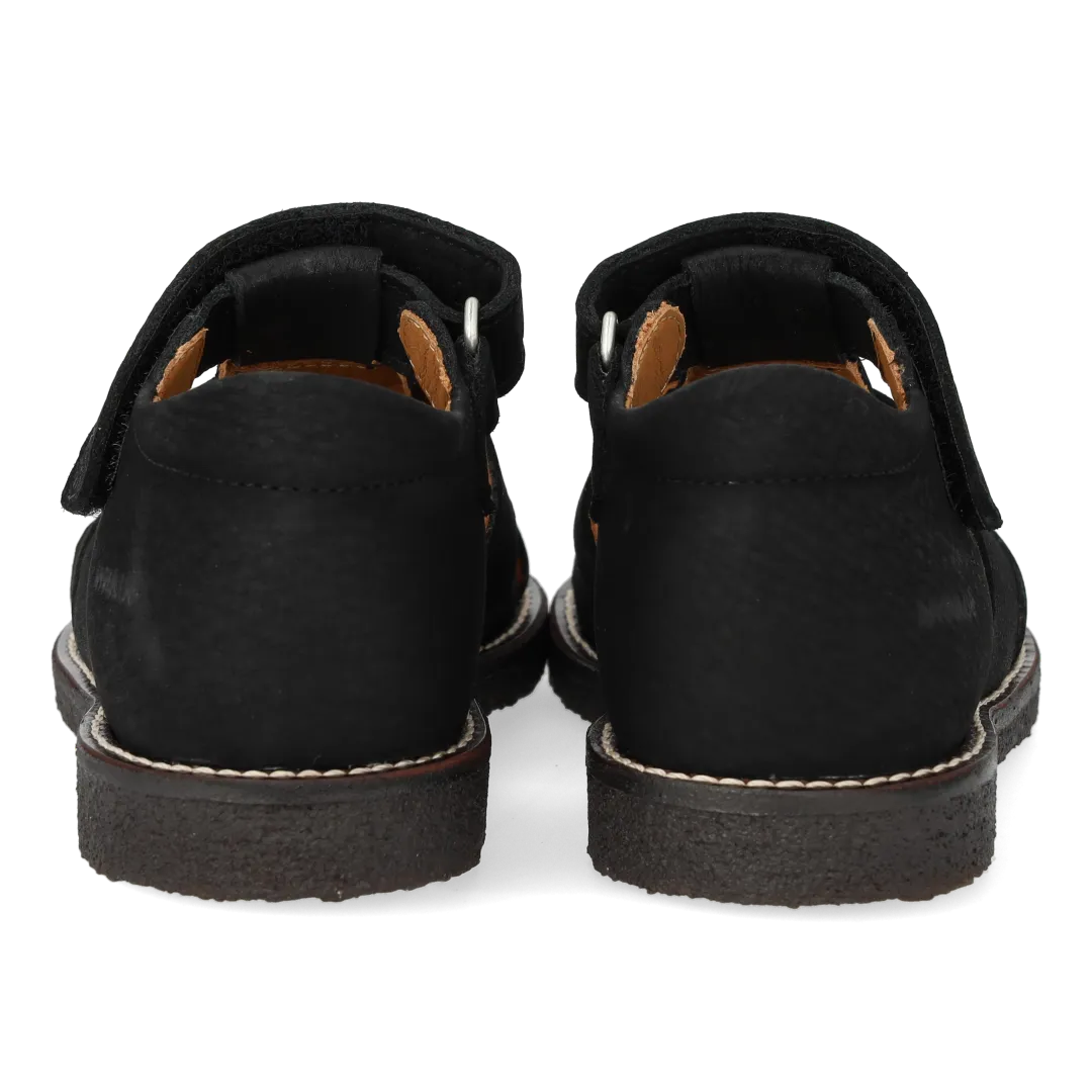 Angulus Klassisk ruskindssandal børnesandal velcro