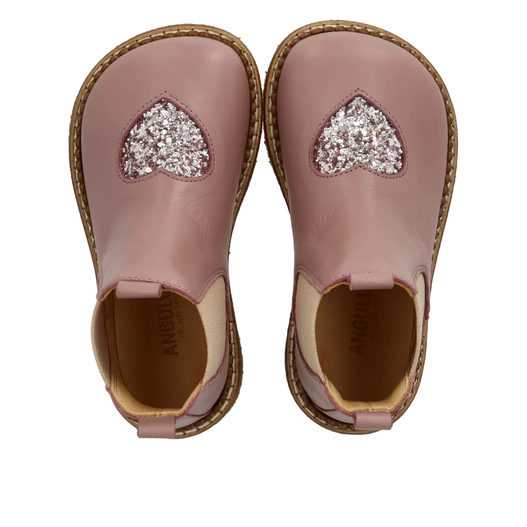 Angulus Chelsea Stovle bornestovle hjerte glitter