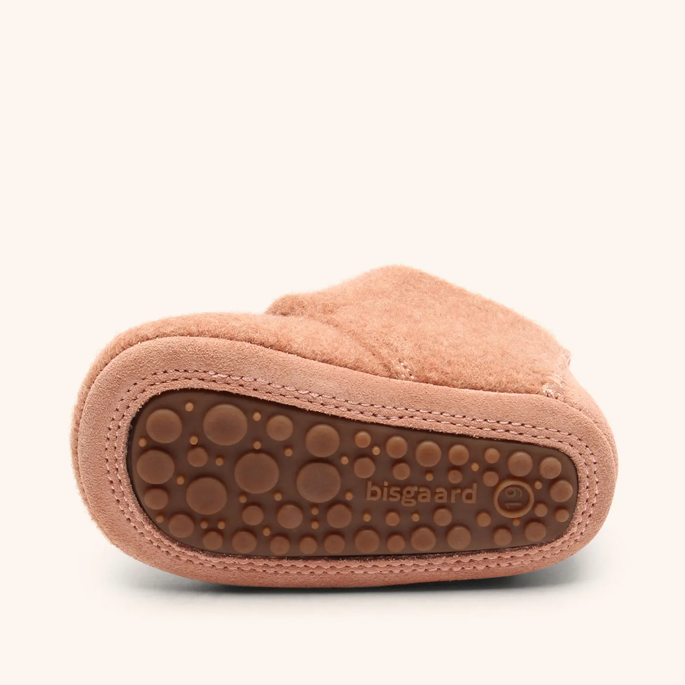 Bisgaard Baby Wool hjemmesko rose i uld