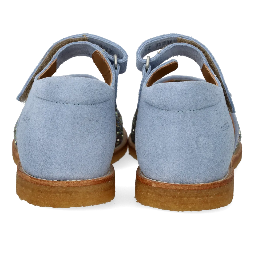 Angulus Justerbar sandal glitter børnesandal læder