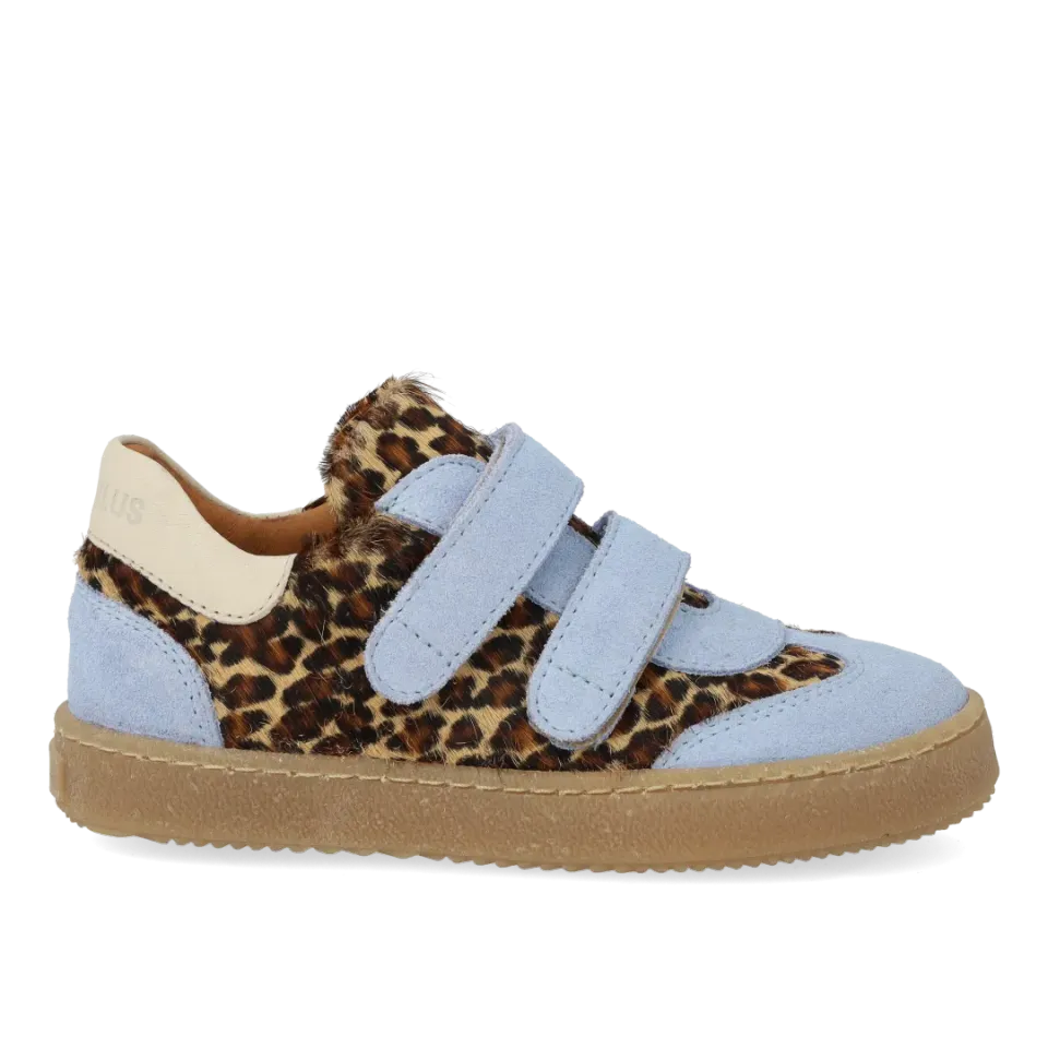 Angulus Court sneaker pony leopard velcro