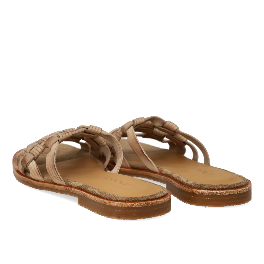 Angulus Slip-on sandal fletdetalje sandal 36-42 helstr