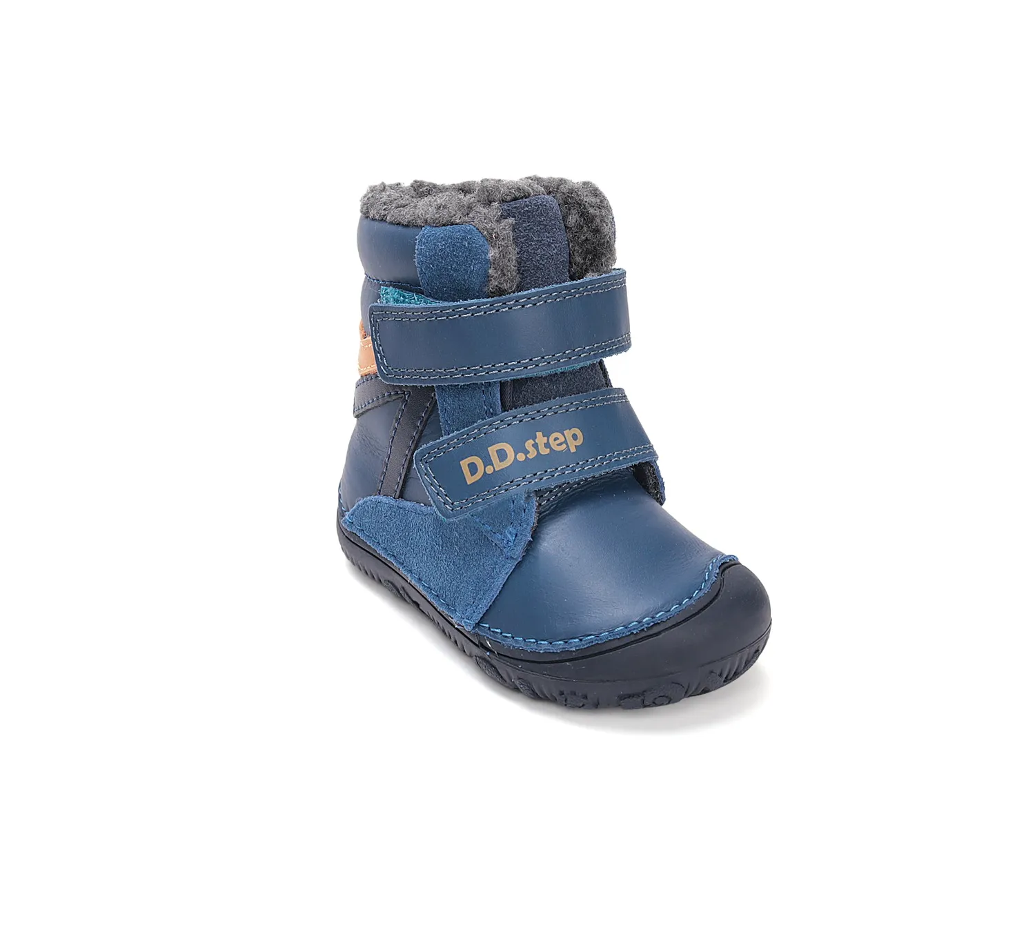 DD Step W073-52306B vinterstøvle barfod varm dreng
