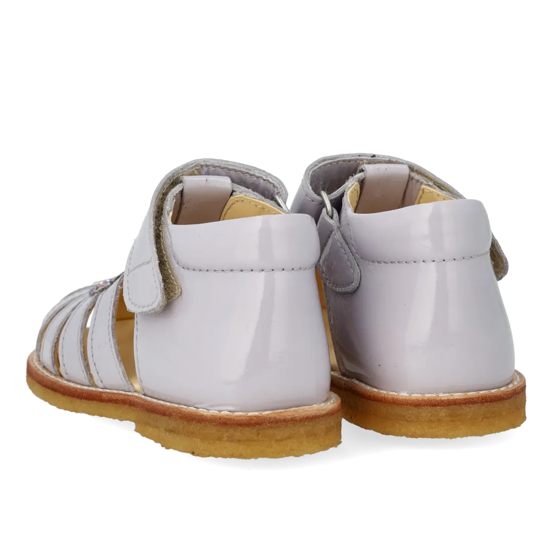 Angulus Hjertesandal med glitter og velcrolukning børnesandal
