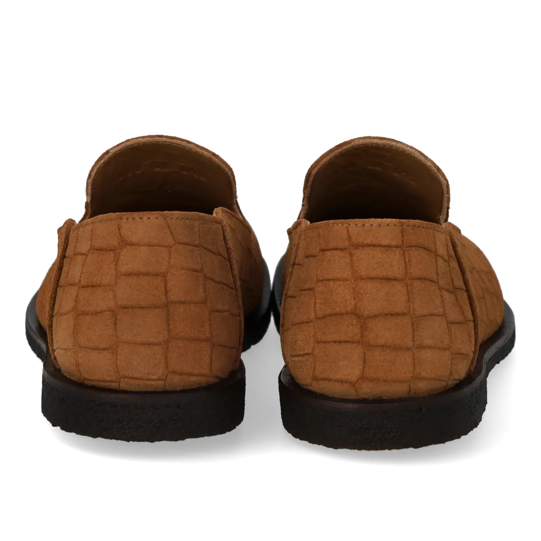 Angulus loafer bred pasform dame brun læder slip-on