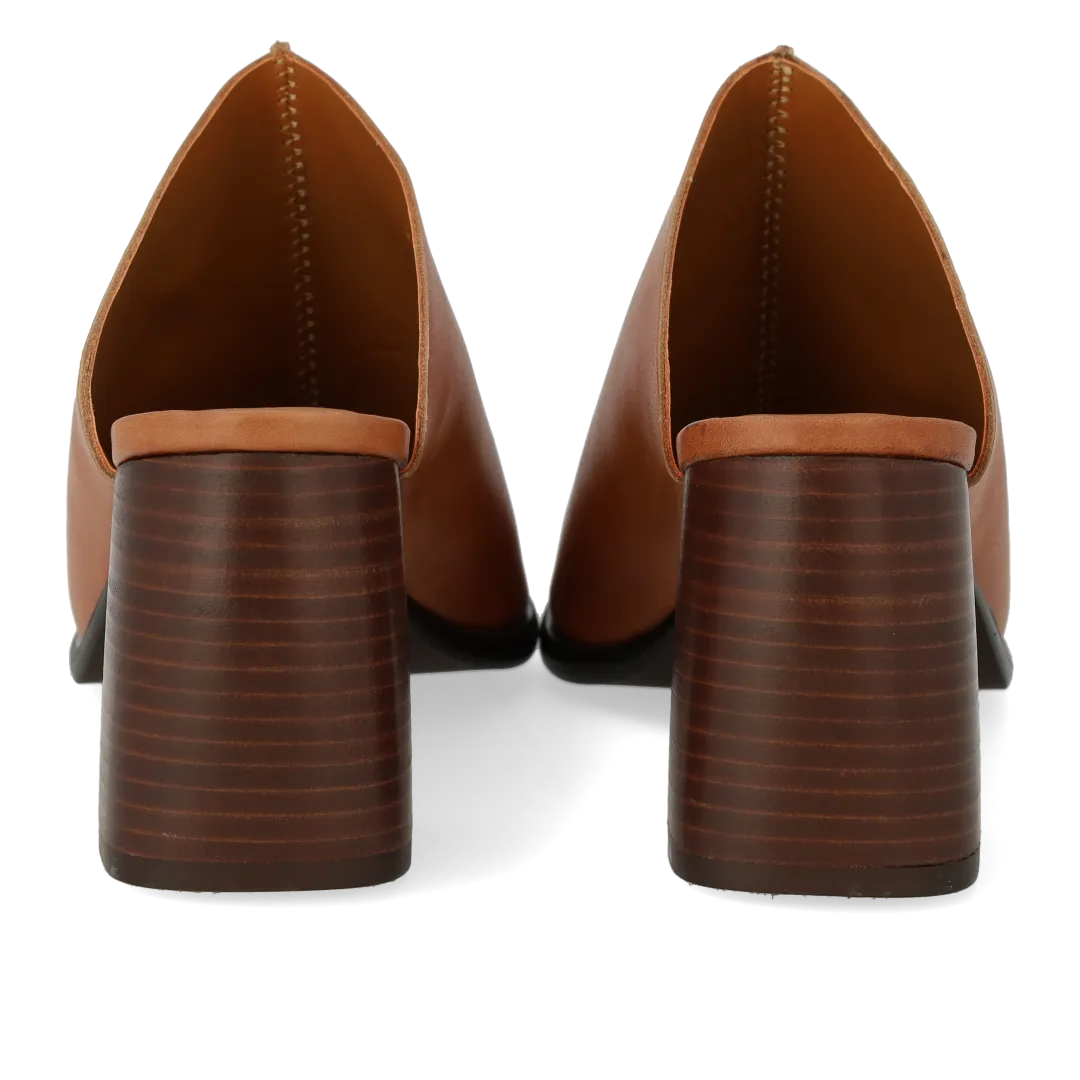 Angulus Mule sandal læder skulpturel hæl 7 cm