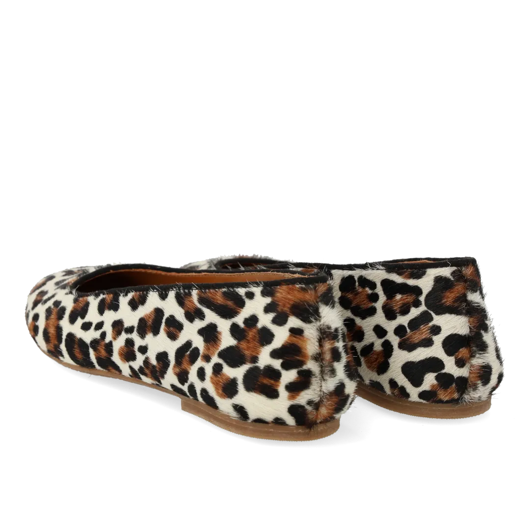 Angulus Leopard ballerina pumps spids tå 5 cm hæl