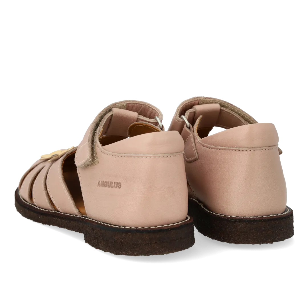 Angulus Sandal Blomst Rummelig Læder Lukket Tå
