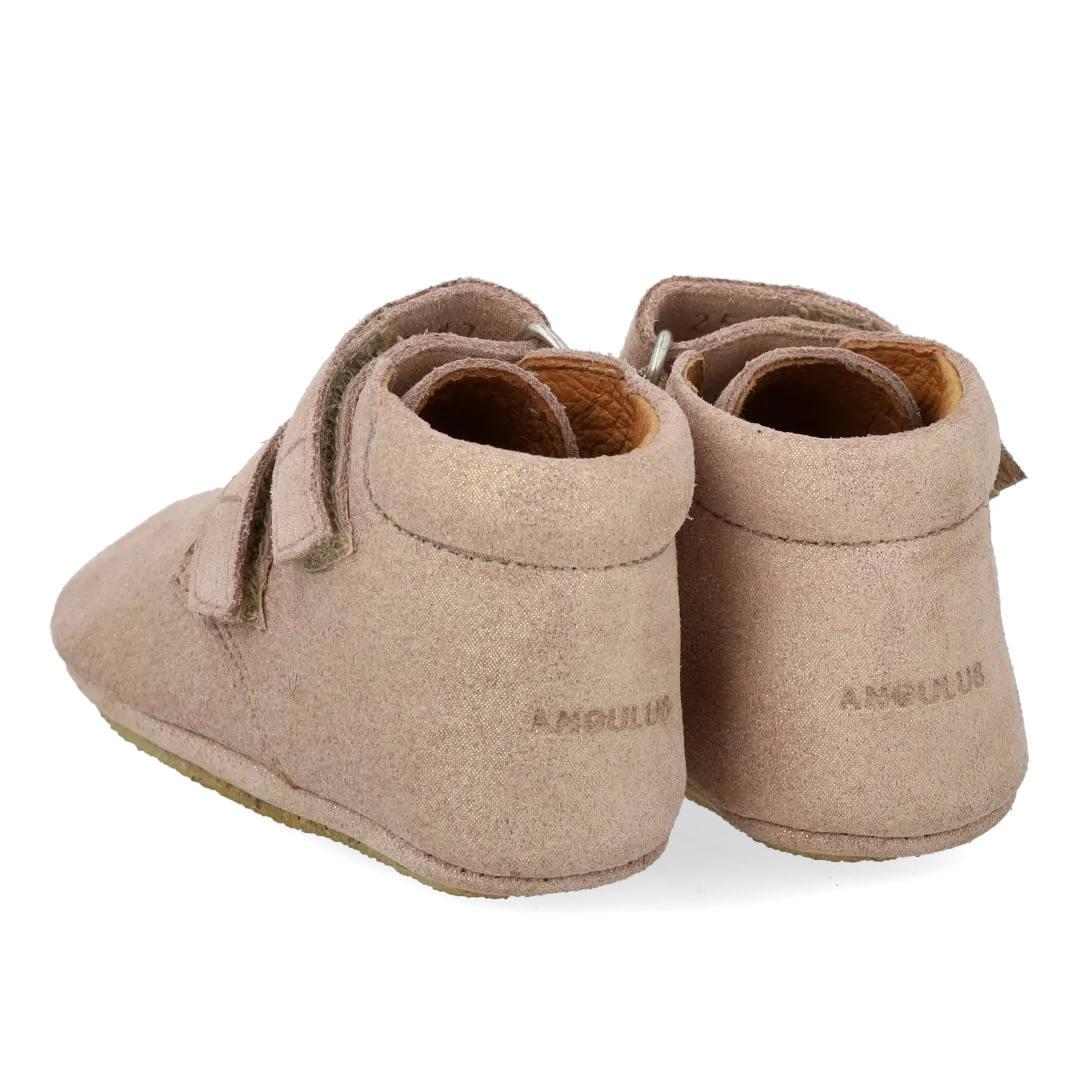 Angulus Prewalker lædersko velcro natur skind