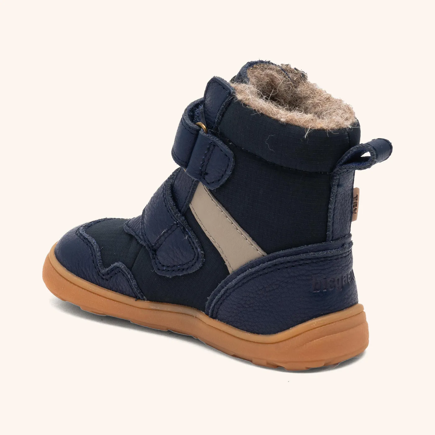 Bisgaard Barefoot Timo Tex barfod vinterstøvle navy