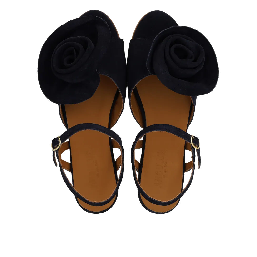 Angulus rose sandal damesandal voluminøs rosedetalje
