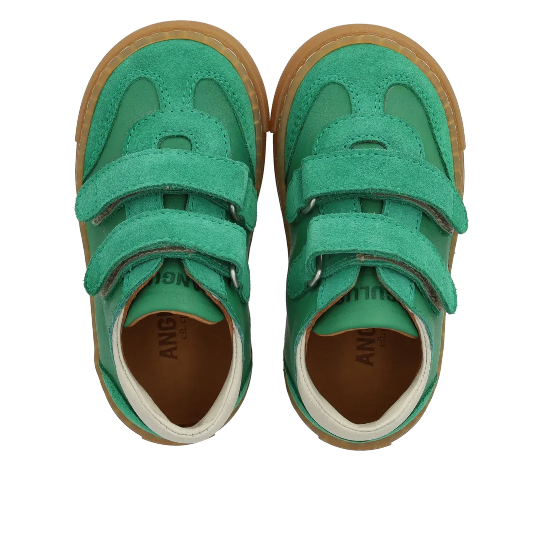 Angulus Sporty colour-block begynder sneakers velcro læder