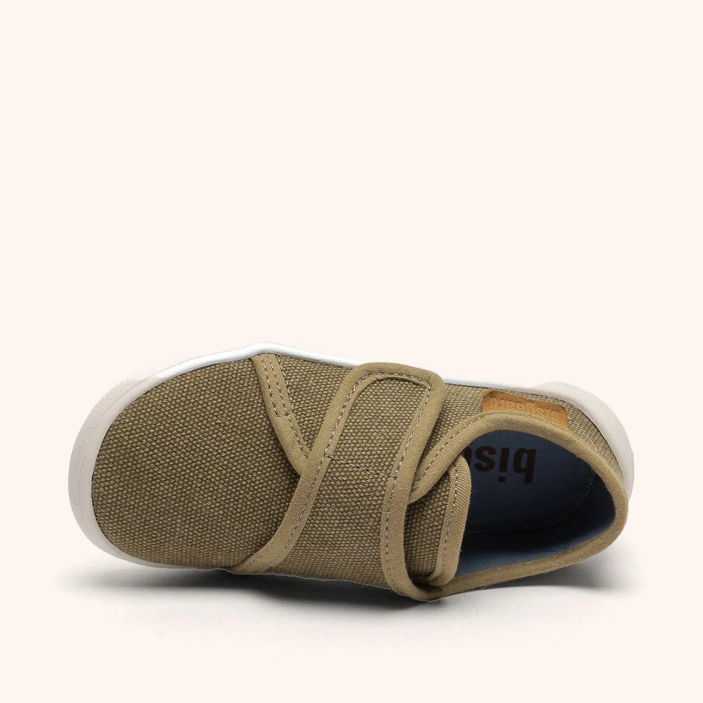 Bisgaard Pav hjemmesko khaki velcro tekstil