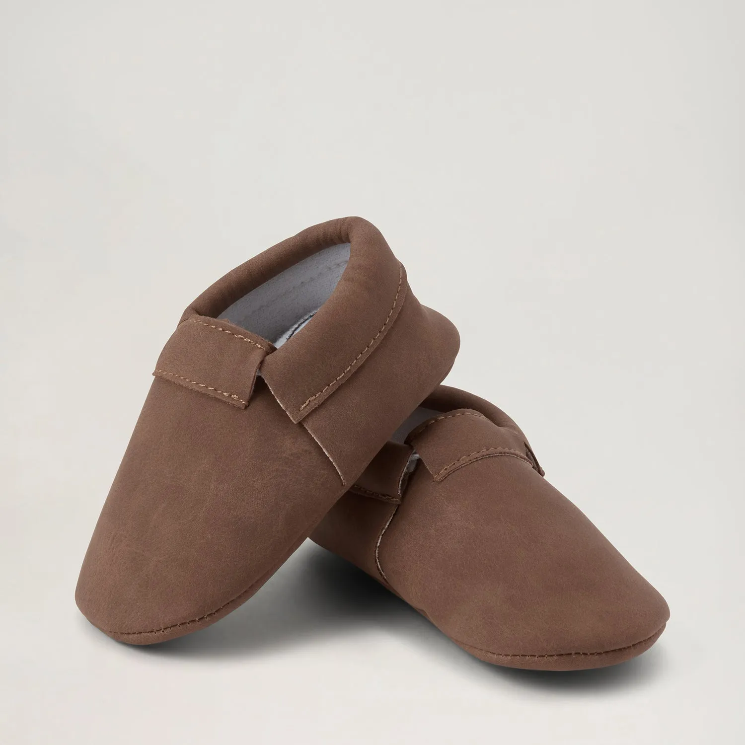 BabyMocs Casual Mocs futter greige bred tåboks
